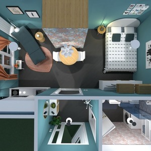 floorplans butas baldai miegamasis svetainė аrchitektūra 3d