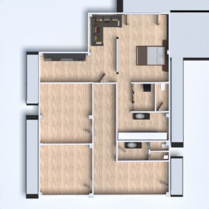 floorplans 儿童房 车库 公寓 露台 客厅 3d
