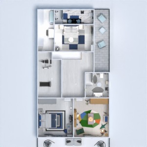 floorplans dom taras meble wystrój wnętrz łazienka 3d