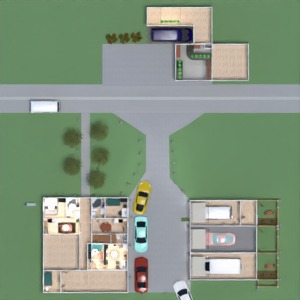 floorplans appartement maison garage extérieur 3d