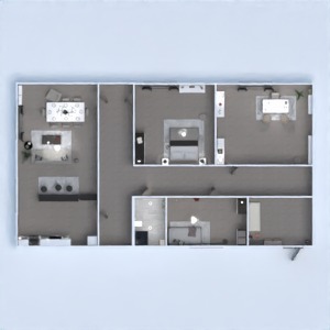 planos apartamento casa terraza cocina exterior 3d