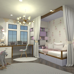 planos apartamento muebles decoración dormitorio iluminación 3d