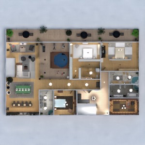 floorplans wohnung möbel dekor badezimmer schlafzimmer wohnzimmer küche café architektur lagerraum, abstellraum eingang 3d