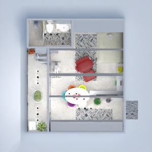 planos apartamento decoración dormitorio cocina iluminación 3d