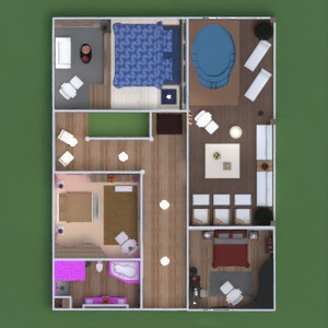 floorplans maison meubles décoration chambre à coucher garage 3d