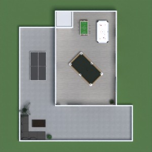 floorplans gospodarstwo domowe taras kuchnia pokój dzienny garaż 3d
