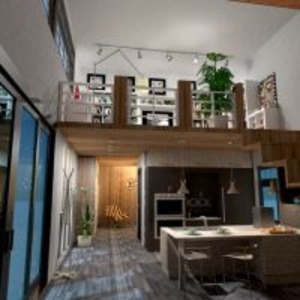 floorplans dom meble na zewnątrz oświetlenie 3d