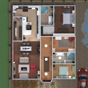 floorplans namas vonia miegamasis svetainė virtuvė vaikų kambarys namų apyvoka valgomasis 3d