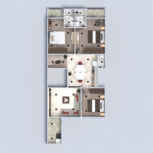 floorplans salle de bains salon maison 3d