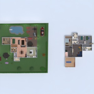 floorplans dom taras sypialnia pokój dzienny kuchnia jadalnia architektura 3d