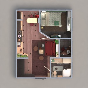 floorplans apartamento quarto quarto estúdio 3d