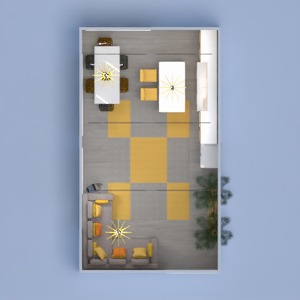 floorplans pokój dzienny kuchnia oświetlenie jadalnia mieszkanie typu studio 3d