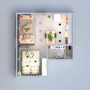 floorplans appartement salle de bains chambre à coucher salon salle à manger 3d