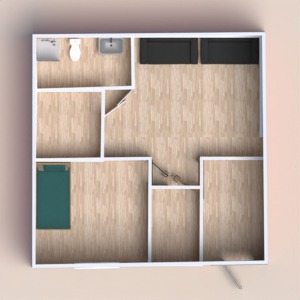 floorplans banheiro quarto quarto cozinha 3d
