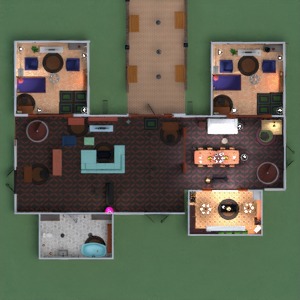 floorplans namas svetainė virtuvė eksterjeras vaikų kambarys apšvietimas valgomasis аrchitektūra 3d