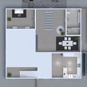 floorplans cozinha utensílios domésticos área externa decoração 3d
