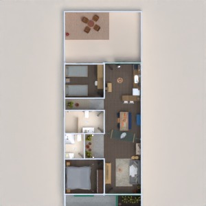 floorplans dom taras wystrój wnętrz kuchnia na zewnątrz 3d