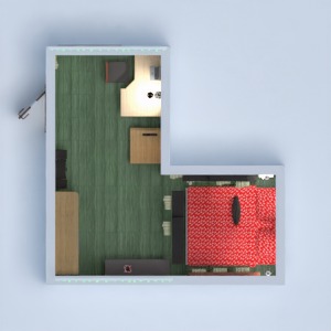 floorplans butas namas baldai miegamasis 3d