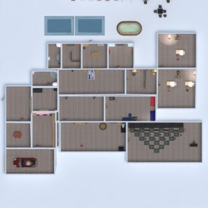 planos casa cuarto de baño dormitorio salón garaje 3d