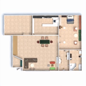 floorplans appartement salle de bains cuisine salon eclairage 3d