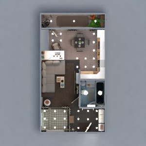 floorplans butas dekoras vonia svetainė virtuvė apšvietimas studija 3d