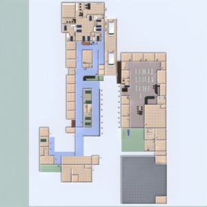 floorplans 独栋别墅 厨房 户外 3d