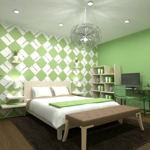 floorplans baldai dekoras miegamasis 3d