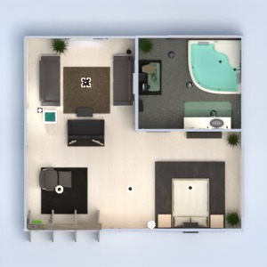 floorplans apartamento mobílias decoração banheiro quarto quarto 3d