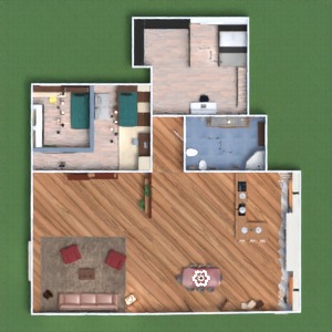 planos garaje terraza 3d