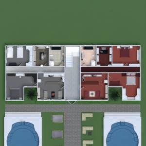 planos apartamento decoración 3d