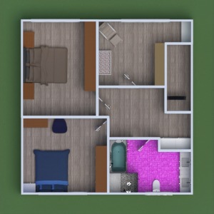 floorplans namas vonia miegamasis svetainė virtuvė vaikų kambarys valgomasis 3d
