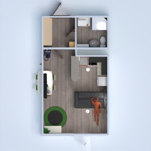 floorplans butas miegamasis svetainė studija 3d