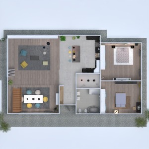 floorplans 公寓 独栋别墅 厨房 3d