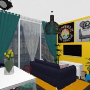 floorplans butas vonia miegamasis svetainė virtuvė valgomasis studija 3d