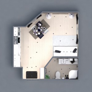 floorplans mieszkanie meble wystrój wnętrz łazienka pokój dzienny kuchnia oświetlenie przechowywanie mieszkanie typu studio 3d