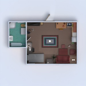 floorplans 公寓 家具 装饰 客厅 单间公寓 3d
