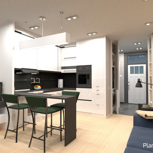 планировки мебель декор гостиная кухня освещение 3d