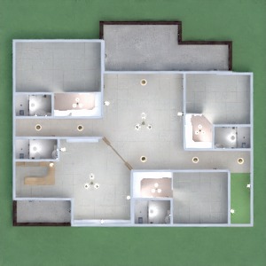 floorplans 独栋别墅 客厅 照明 家电 结构 3d