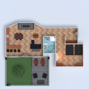 floorplans butas terasa baldai dekoras vonia miegamasis svetainė virtuvė eksterjeras apšvietimas namų apyvoka valgomasis sandėliukas 3d