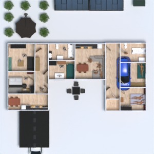 planos apartamento muebles hogar trastero descansillo 3d