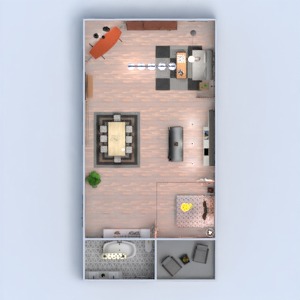 planos apartamento muebles decoración salón arquitectura 3d