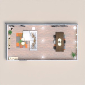 floorplans pokój dzienny jadalnia 3d