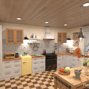 planos muebles decoración cocina iluminación 3d