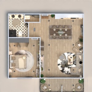 floorplans butas vonia miegamasis svetainė virtuvė 3d