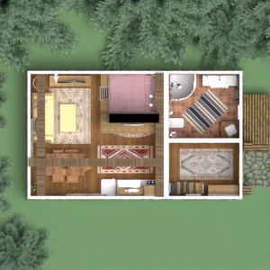 floorplans 厨房 户外 公寓 3d