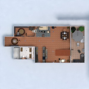 floorplans butas terasa dekoras pasidaryk pats vonia miegamasis svetainė virtuvė biuras 3d