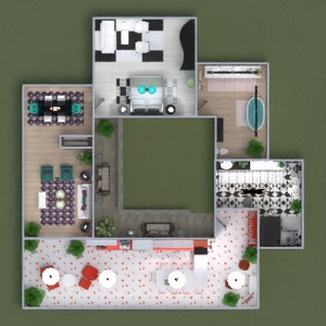 planos apartamento casa muebles arquitectura 3d