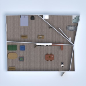 planos apartamento cuarto de baño dormitorio salón comedor 3d