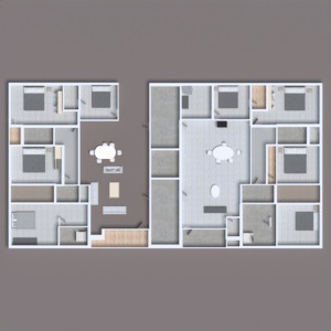 floorplans apartamento mobílias banheiro garagem patamar 3d