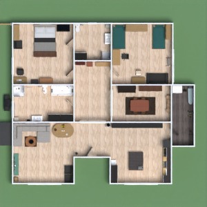 floorplans 独栋别墅 家具 户外 家电 储物室 3d
